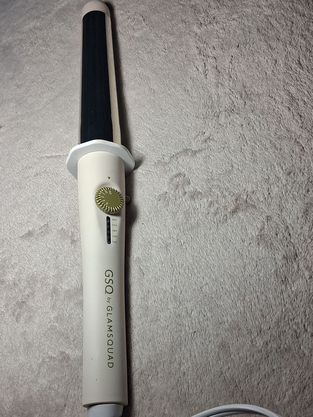 GlamSquad GSC 1" White and Black Curling Wand